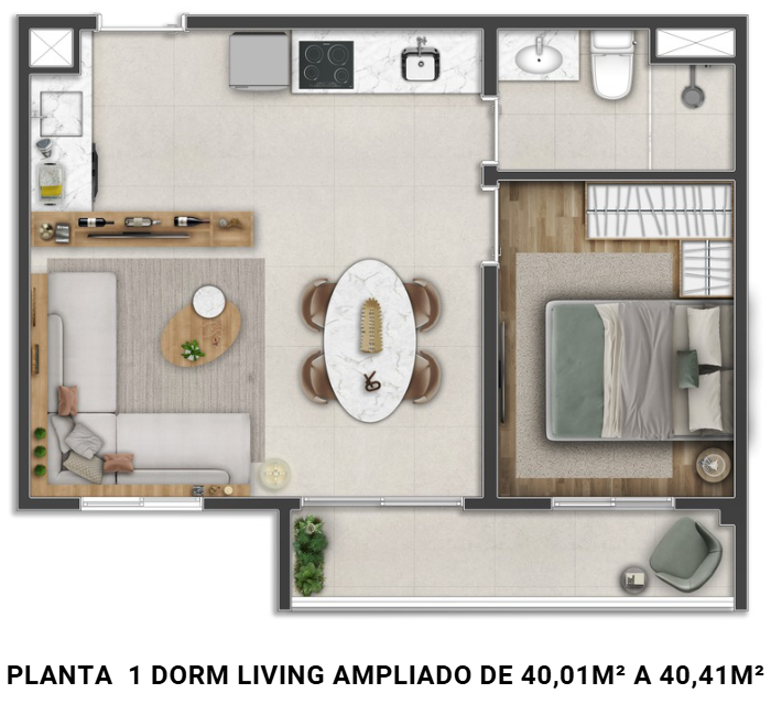 Planta - 1 dorm living ampliado de 40m.png