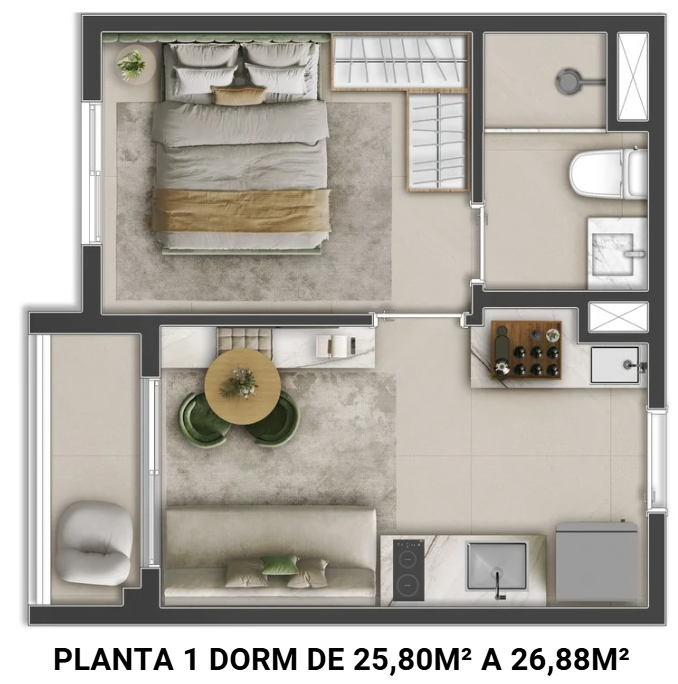 Planta - 1 dorm fechado de 25m.png